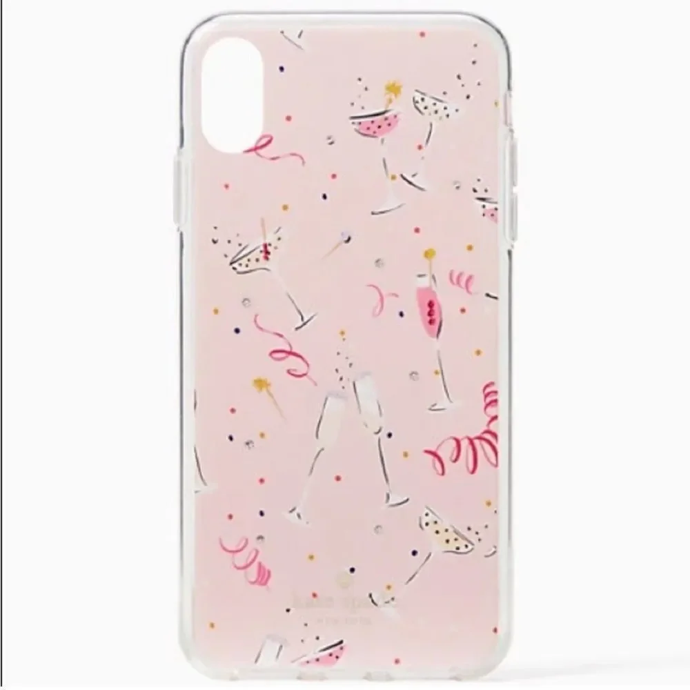 Kate spade Jeweled Champagne Iphone Xs & X phone Case new in box